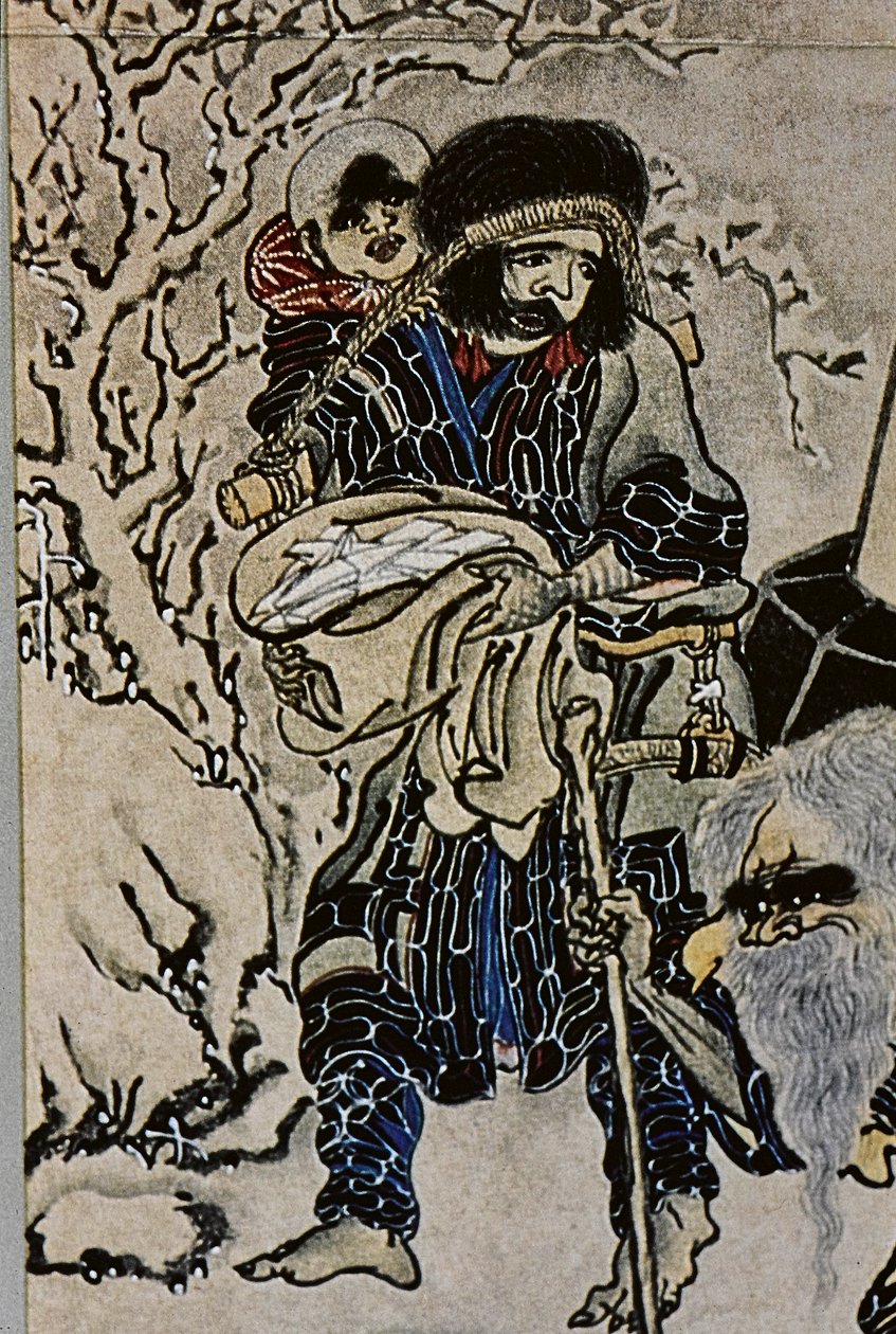 De store lederne fra Ainu-folket på 1700-tallet: Itokoi og Shinichi fra Akkeshi, Chosama fra Uraashibetsu og Shonko fra Noshappu, spesielt illustrasjoner av Fosco Maraini