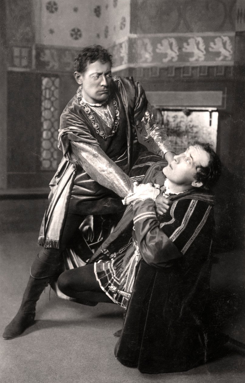 Lewis Waller 1860-1915 og Harry Brodribb Irving 1870-1919, engelske skuespillere, 1906. av Foulsham and Banfield