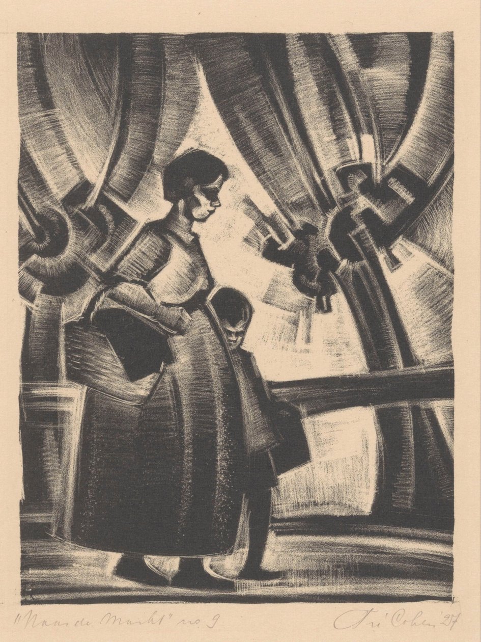 Til markedet (original tittel på objekt) av Fré Cohen (signed by artist)