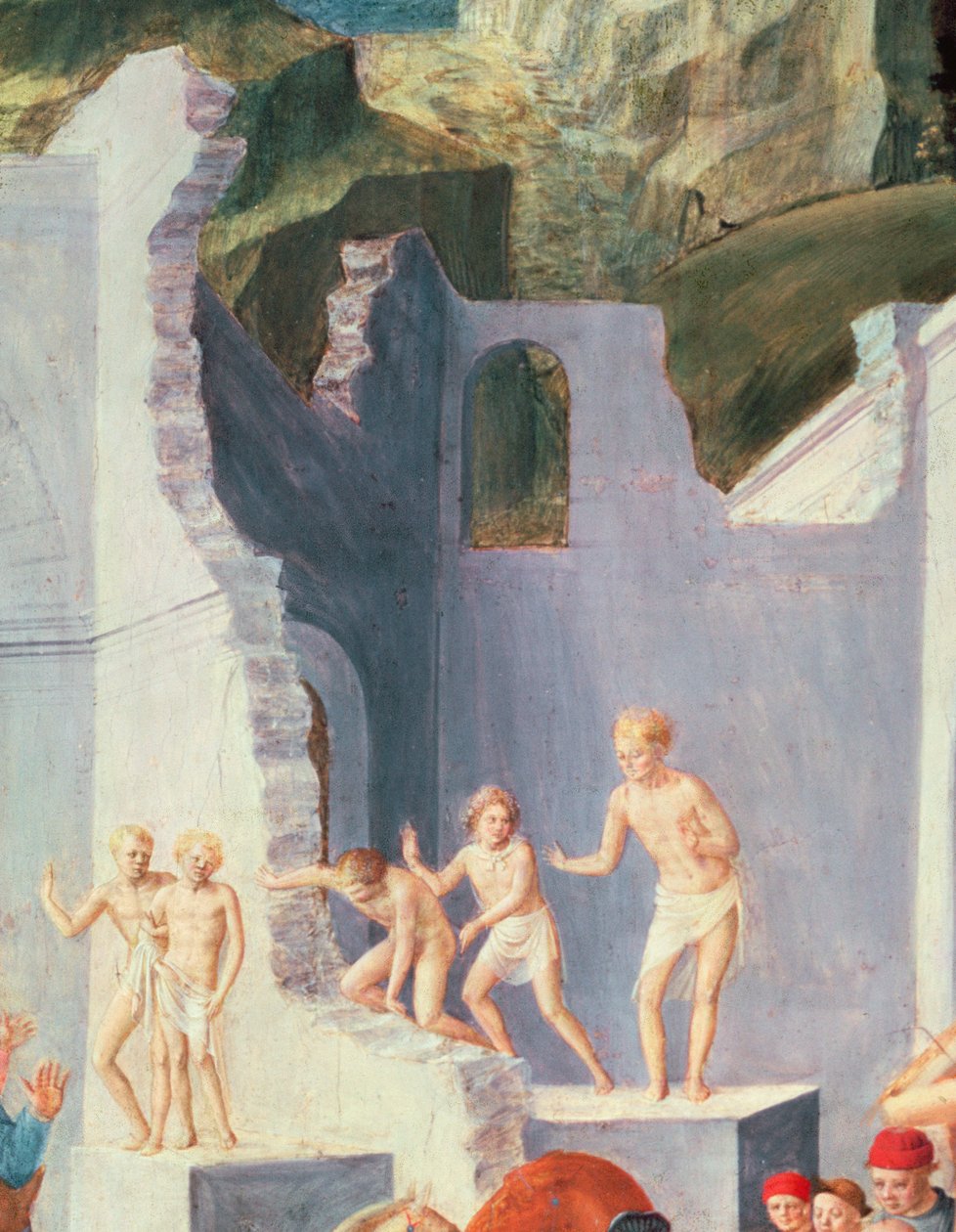 Tilbedelse av magiene, (detalj) av Fra Angelico