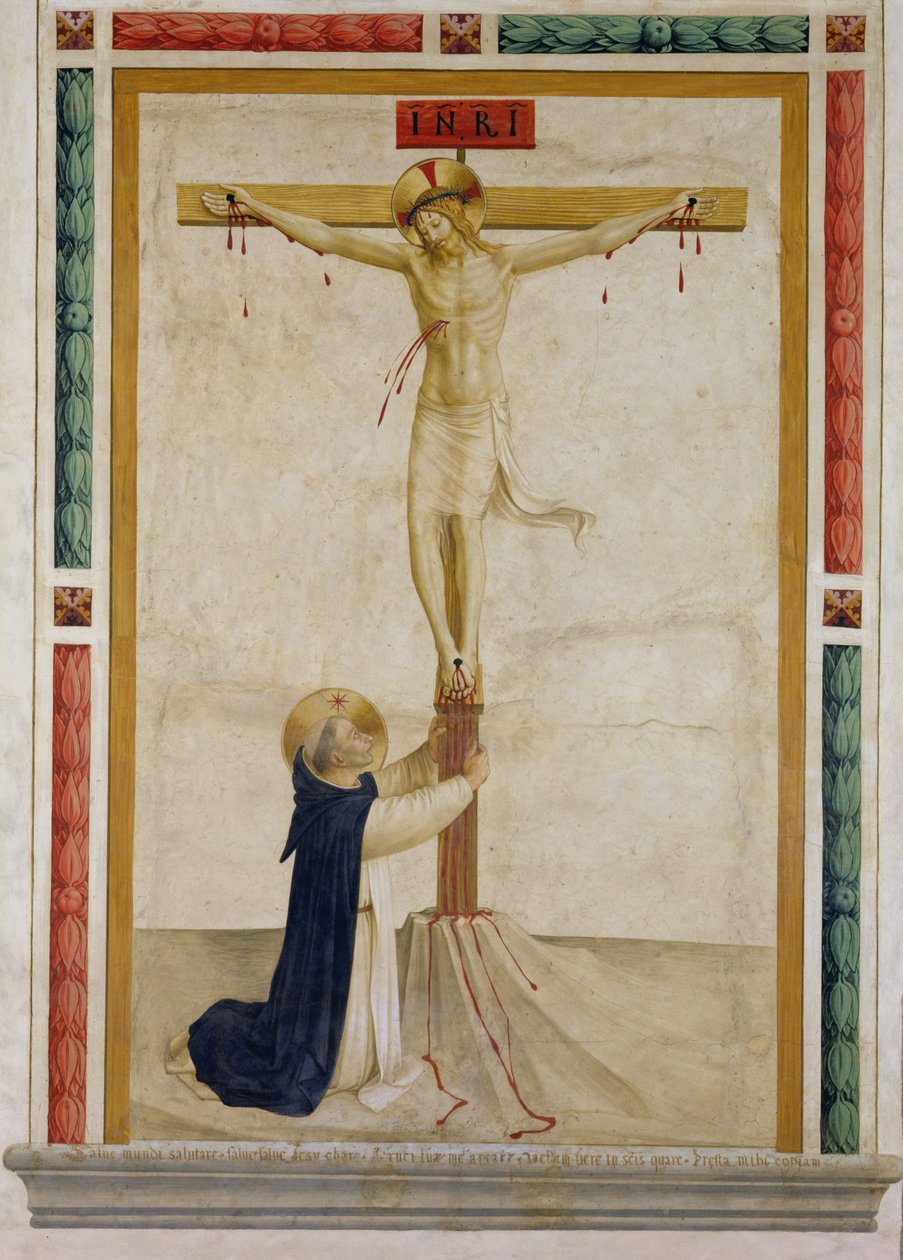 Korsfestelse med St. Dominic av Fra Angelico