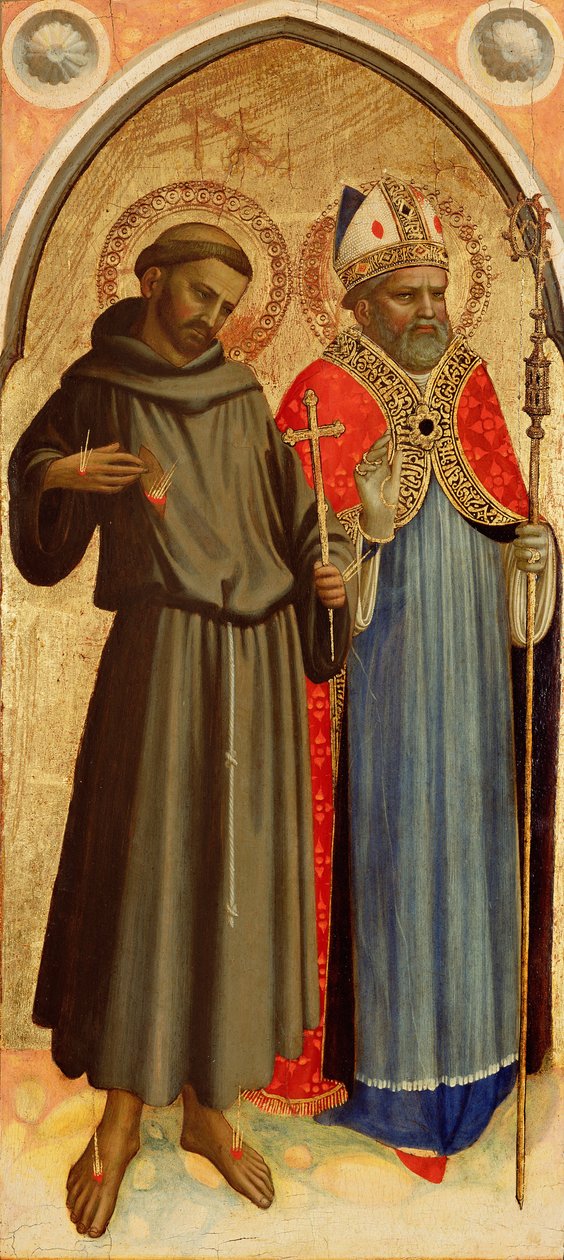 Saint Francis og en biskop Saint av Fra Angelico