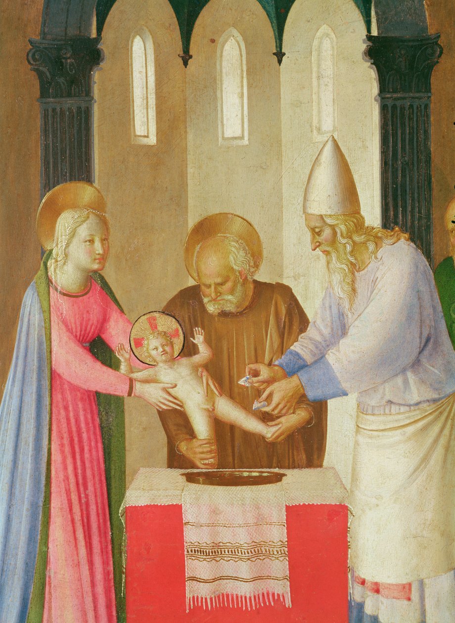 Scener fra Kristi liv, 1. panel, Omskjæringen (detalj), ca. 1451-53 (tempera på tre) av Fra Angelico