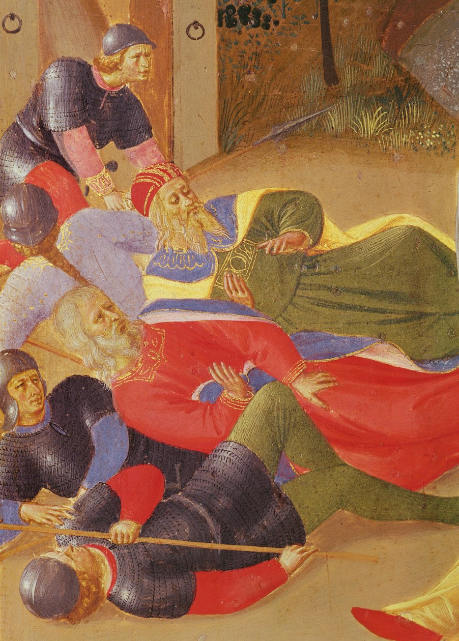 Scenes of the Life of Christ, 2. panel som viser sviket av Judas detalj av figurer veltet, 1450-3 tempera på tre av Fra Angelico