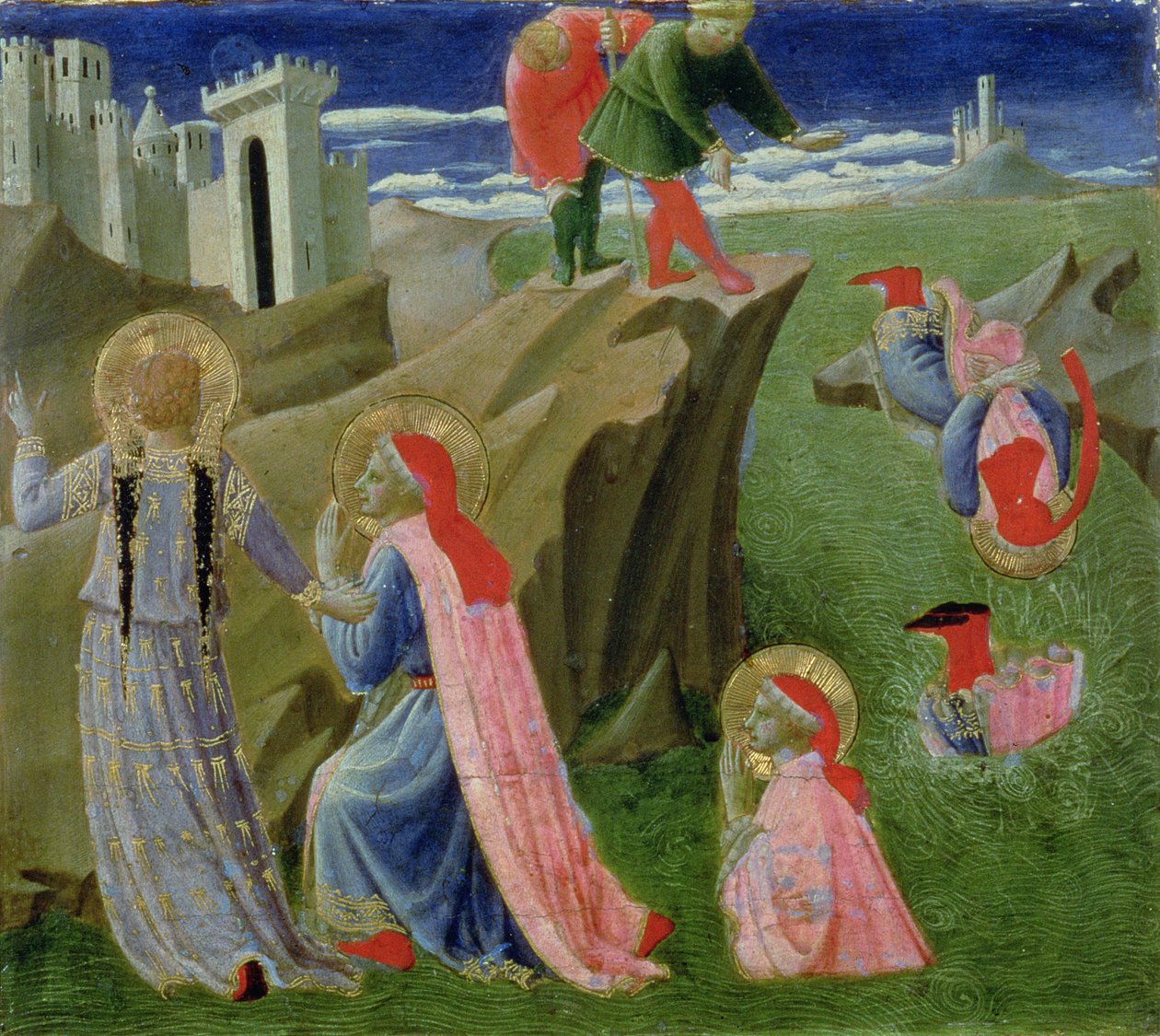 St. Cosmas og St. Damian reddet fra drukning, fra predellaen til Annalena-altertavlen, ca. 1434 (tempera på panel) av Fra Angelico