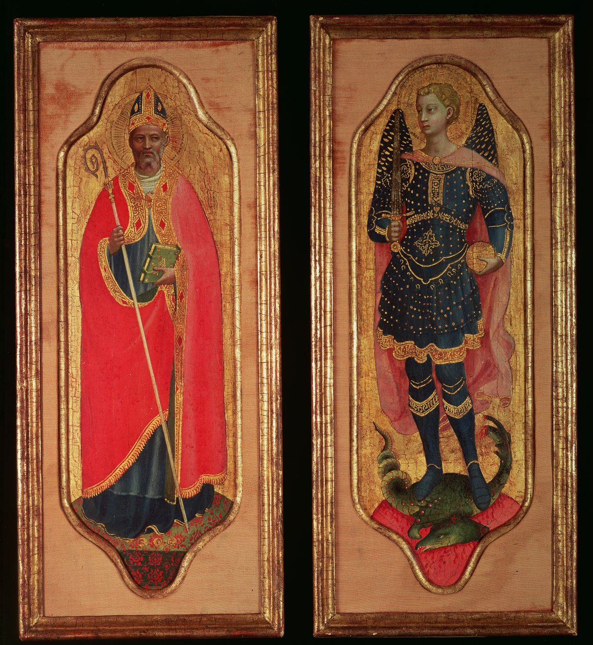 St. Nicholas of Bari og St. Michael, ca. 1423 (tempera på tre) av Fra Angelico