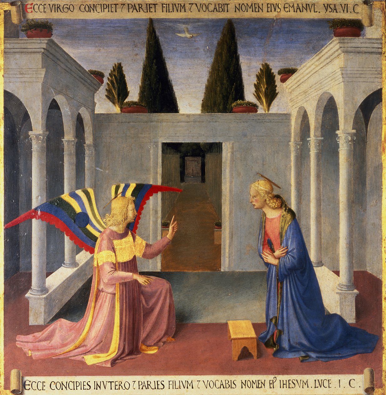Bebudelsen, detalj fra panel ett av sølvskattkammeret i Santissima Annunziata, ca. 1450-53 (tempera på panel) av Fra Angelico
