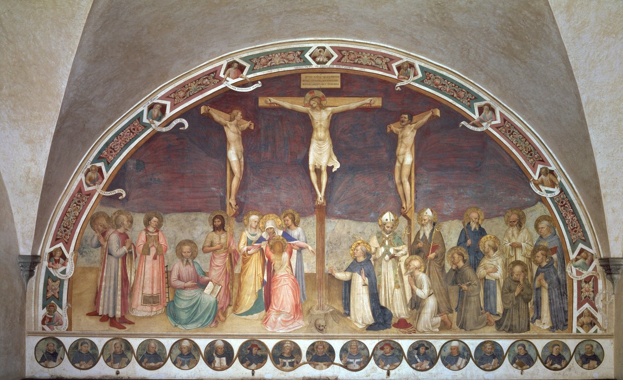 Korsfestelsen, med SS. Cosmas, Damian, Francis og Bernard, 1442 av Fra Angelico