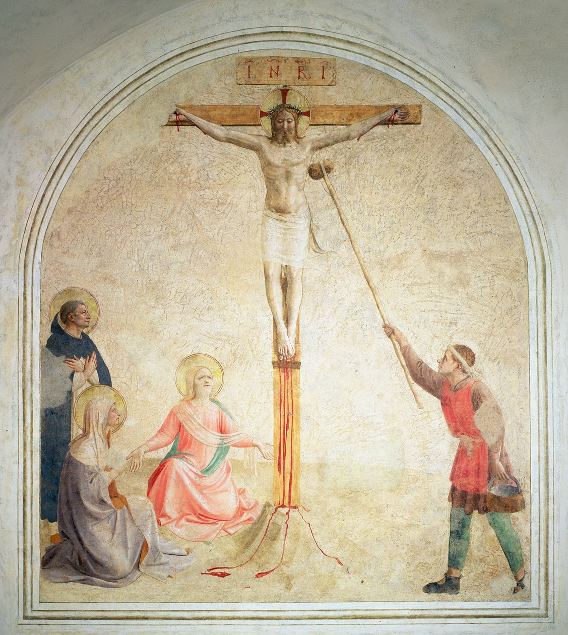 Korsfestelsen med svampebæreren, 1442 av Fra Angelico