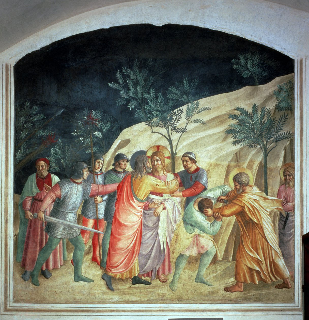 Judas kyss, 1442 av Fra Angelico