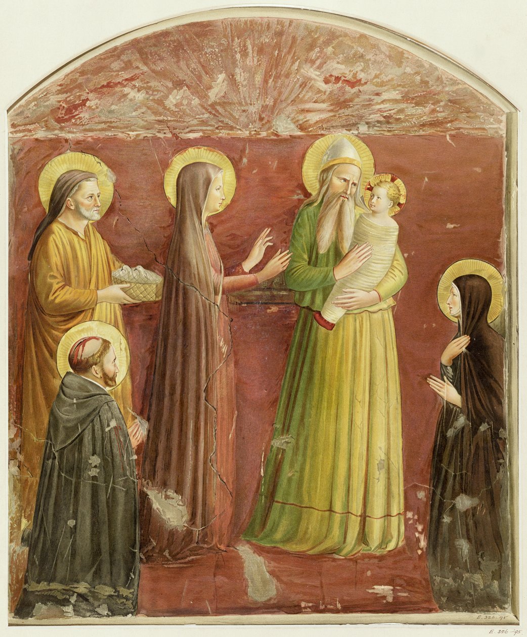 Presentasjonen i tempelet, fra en serie trykk laget av Arundel Society (chromolitho) (se 76098) av Fra Angelico