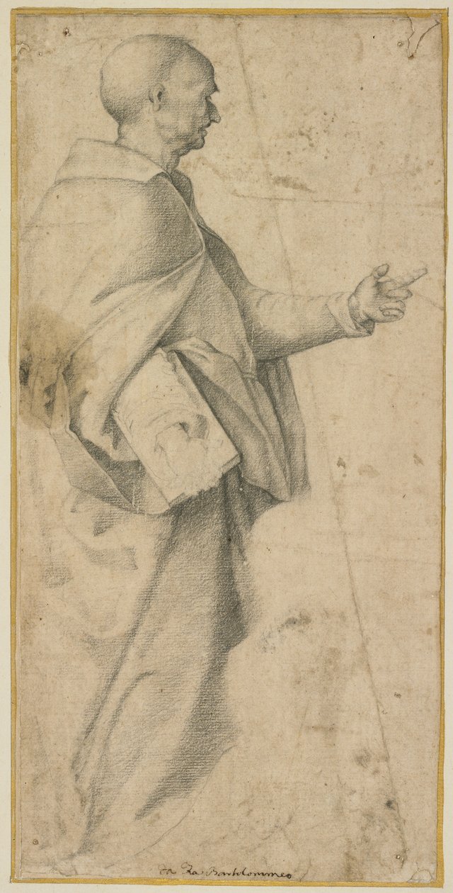 Stående mannlig helgen av Fra Bartolommeo