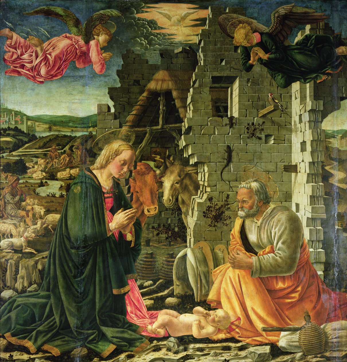 Fødselen, 1465-70 av Fra Filippo Lippi