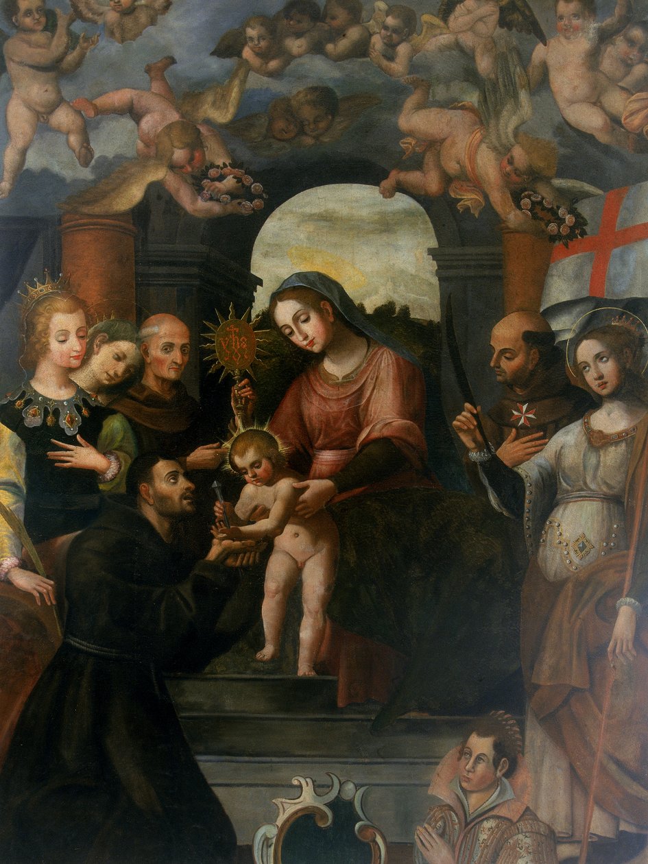 Saint Francis mottar Stigmata av Fra Giacomo da San Vito