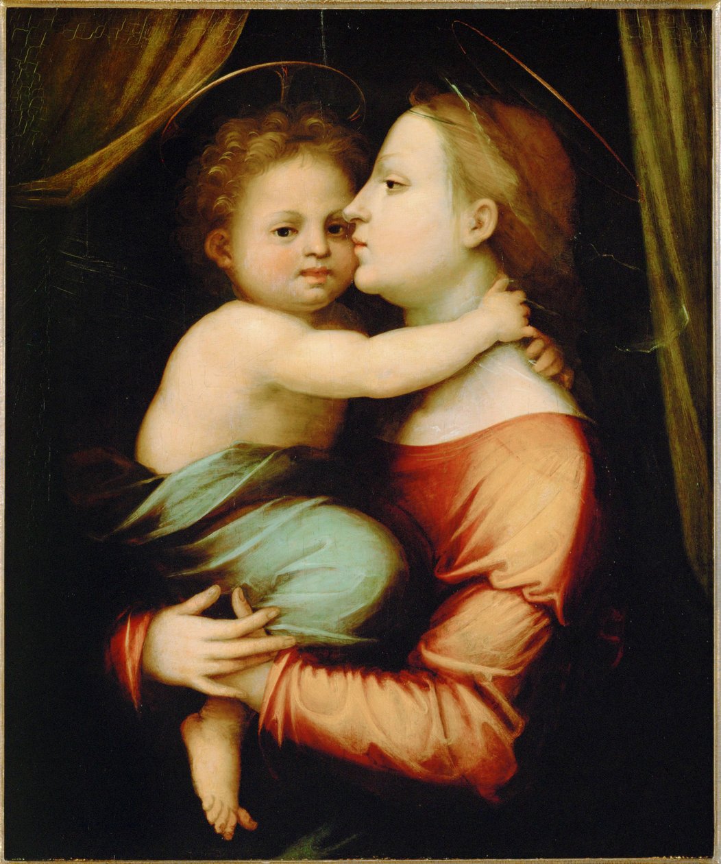 Madonna og barn (poppeltre) av Fra (1472-1517) Bartolomeo