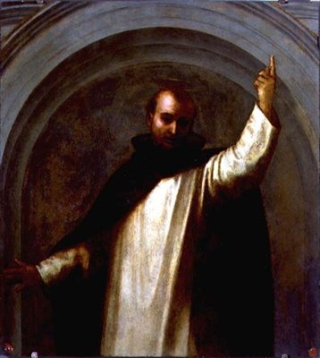 Portrett av Saint Vincenzo Ferrari (olje på panel) av Fra Bartolomeo