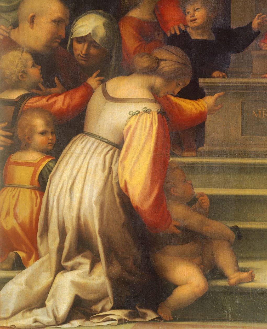 Vår Frue av Barmhjertigheten av Bartolomeo della Porta kjent som Fra Bartolomeo (1472–1517), detalj av Fra (1472-1517) Bartolomeo