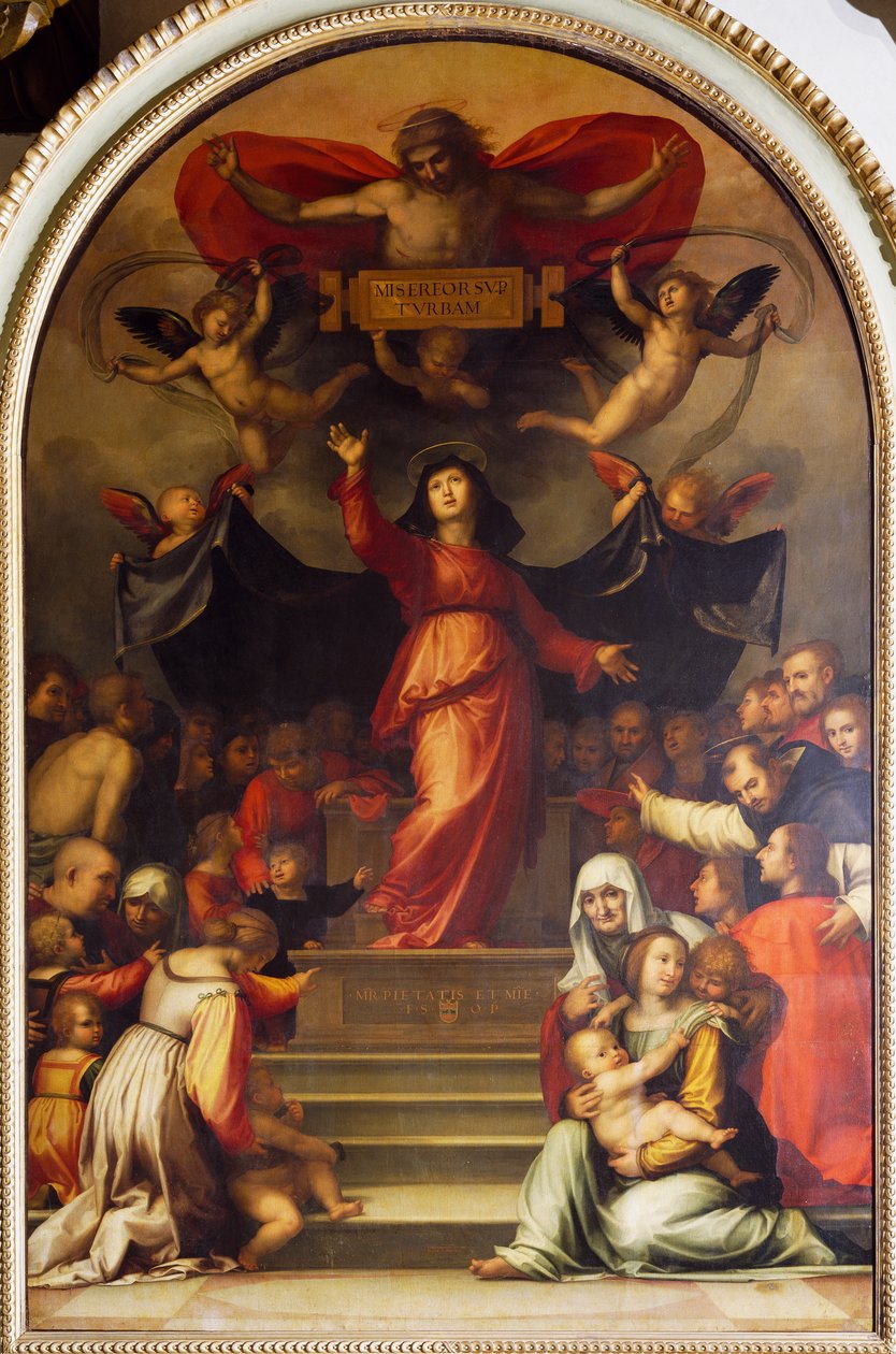 Vår Frue av Barmhjertigheten, av Bartolomeo della Porta, kjent som Fra Bartolomeo (1472–1517), maleri. av Fra (1472-1517) Bartolomeo