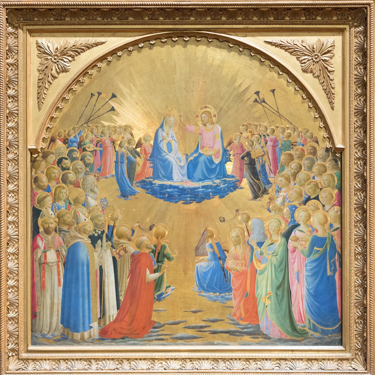 Glorifisering av jomfruen med engler og helgener av Fra (c.1387 1455) Angelico