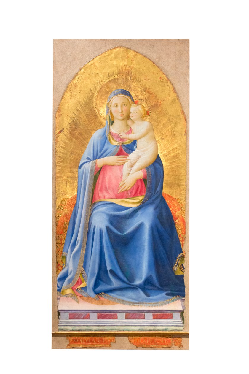 Madonna og Child tronet av Fra (c.1387 1455) Angelico