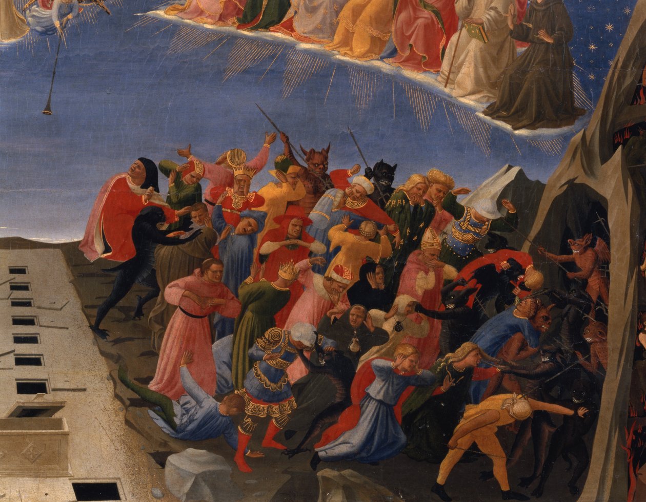 The Last Judgement, detail of the damned, c.1431 (tempera on panel) (detail of 49992)   1425820   no       norwegian Successfully Translated  Original: Grapes, c. 1747 hand coloured engraving. Translat: Grapes, c. 1747 hand coloured engraving. 1143536 no n av Fra (c.1387 1455) Angelico