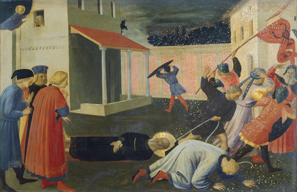 Martyrdøden til San Marco, detalj av predellaen, Tabernacle of the Linen Drapers av Fra (c.1387 1455) Angelico