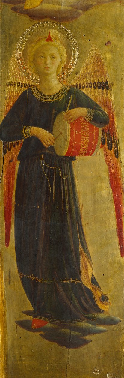 Englemusiker, detalj fra den indre rammen, Tabernacle of the Linen Drapers av Fra (c.1387 1455) Angelico