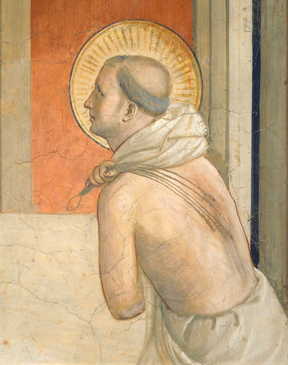 Kristus ved kolonnen, jomfru og skikkelse av angrende dominikanske helgen av Fra (c.1387 1455) Angelico