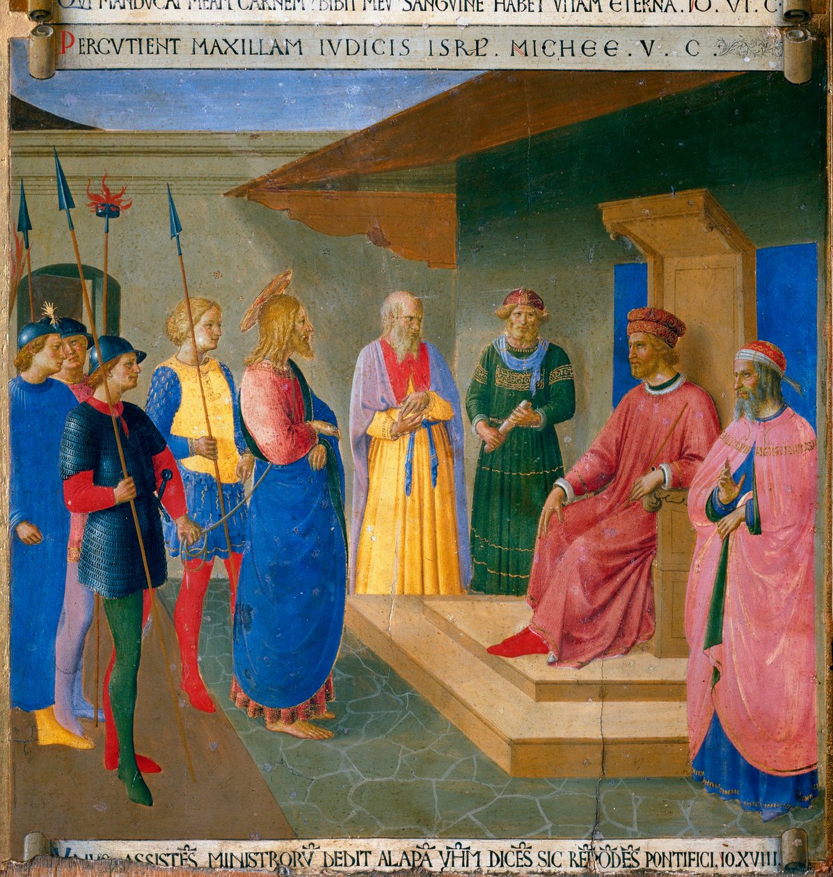 Kristus før Kaifos, detalj av Fra  Angelico