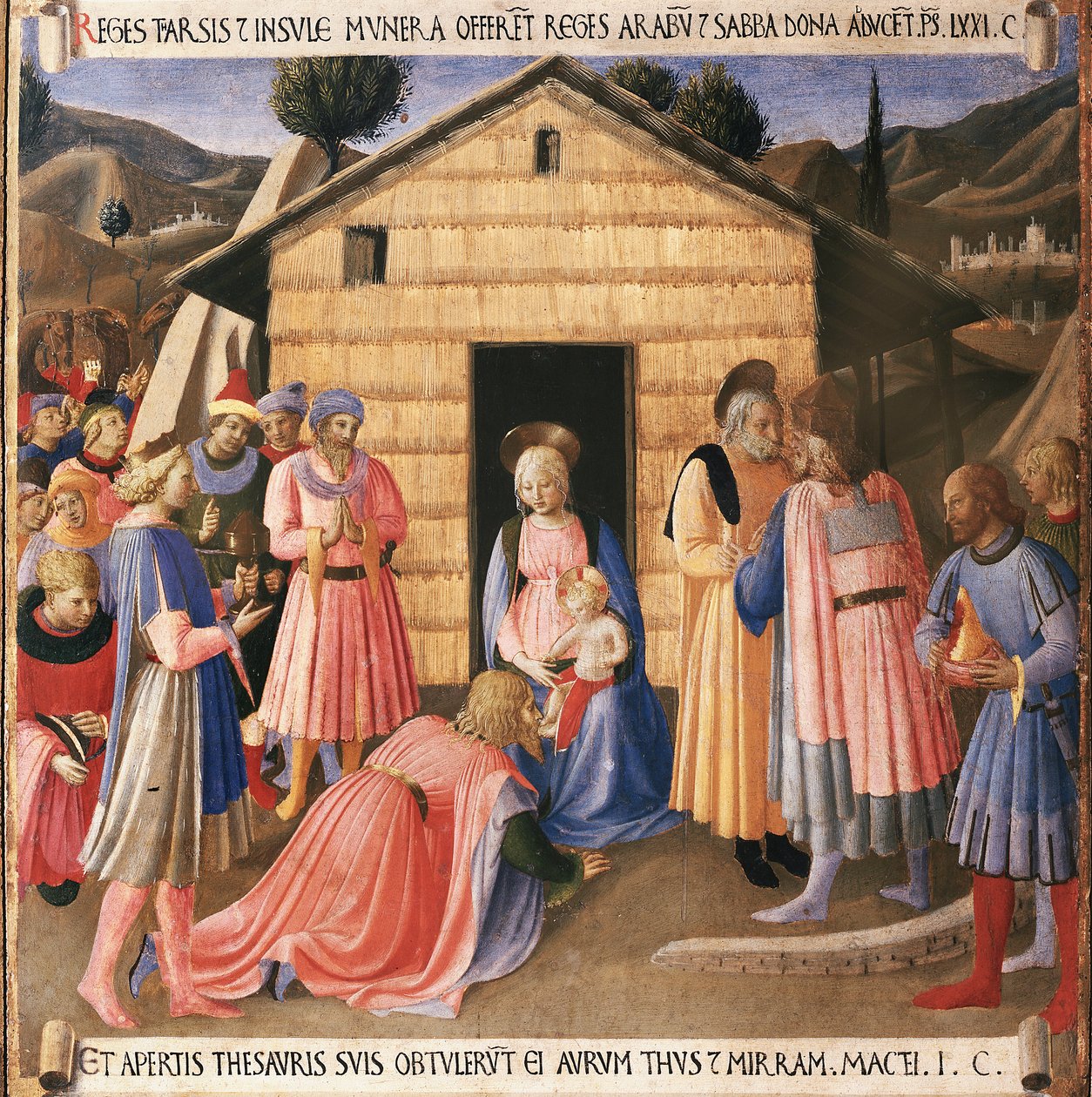 Kristi liv: tilbedelsen av magiene, Armadio degli Argenti. (Tempera på tre av Fra  Angelico