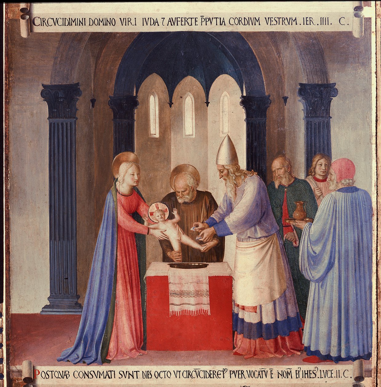 Kristi liv: omskjæringen, Armadio degli Argenti. (Tempera på tre av Fra  Angelico