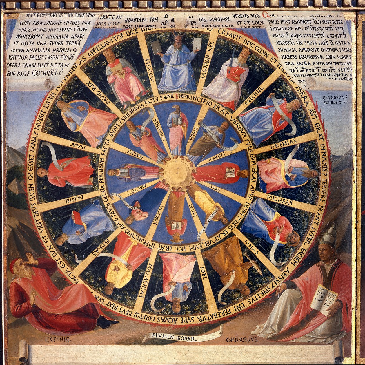 Livet til Kristus: visjonen til Ezechiel, Armadio degli Argenti. (Tempera på tre av Fra  Angelico