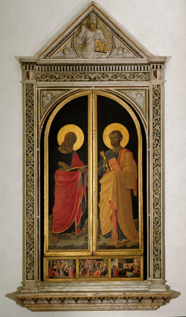Liniers altertavle: St. Peter og St. Mark (maleri på tre av Fra  Angelico
