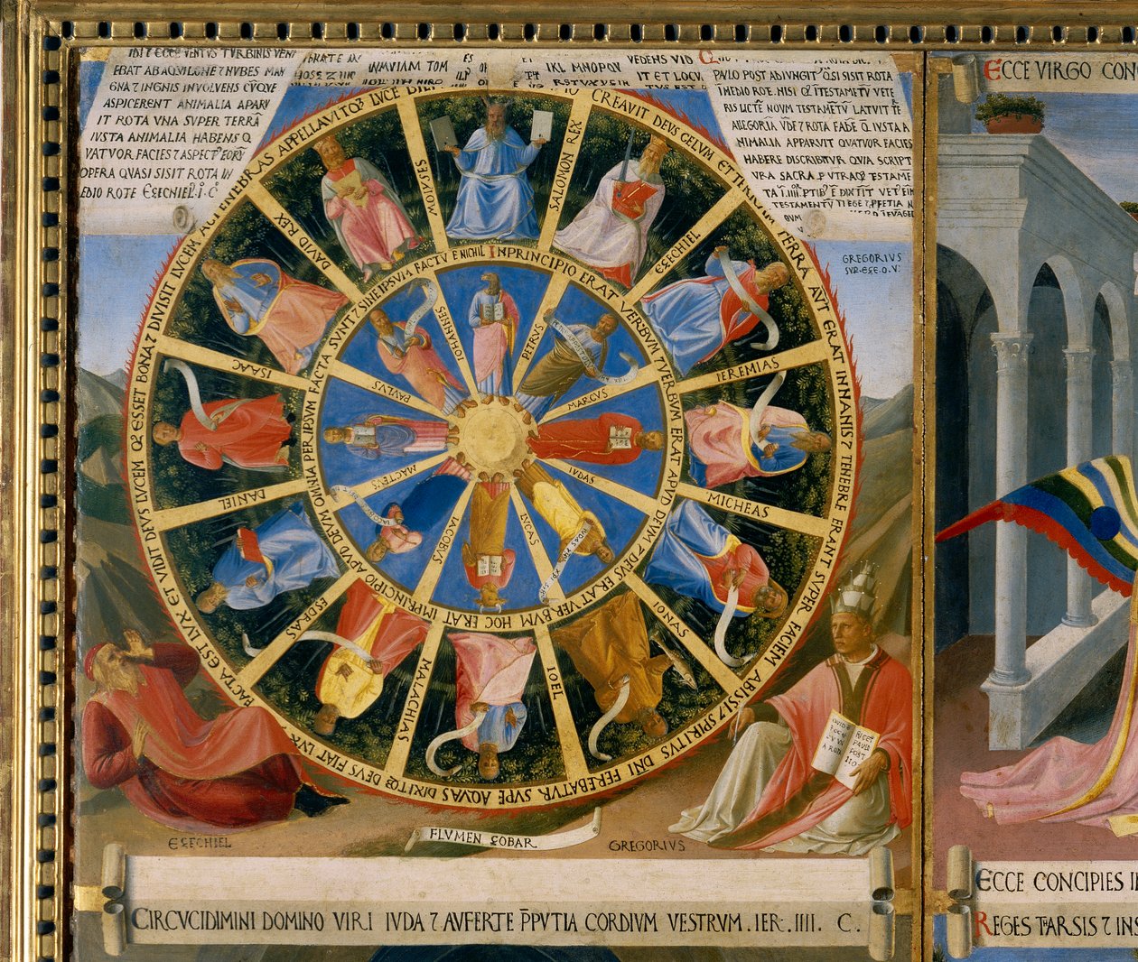 Silver Coffers, the Wheel of the Blessed, detalj av historiene fra Kristi liv av Fra  Angelico