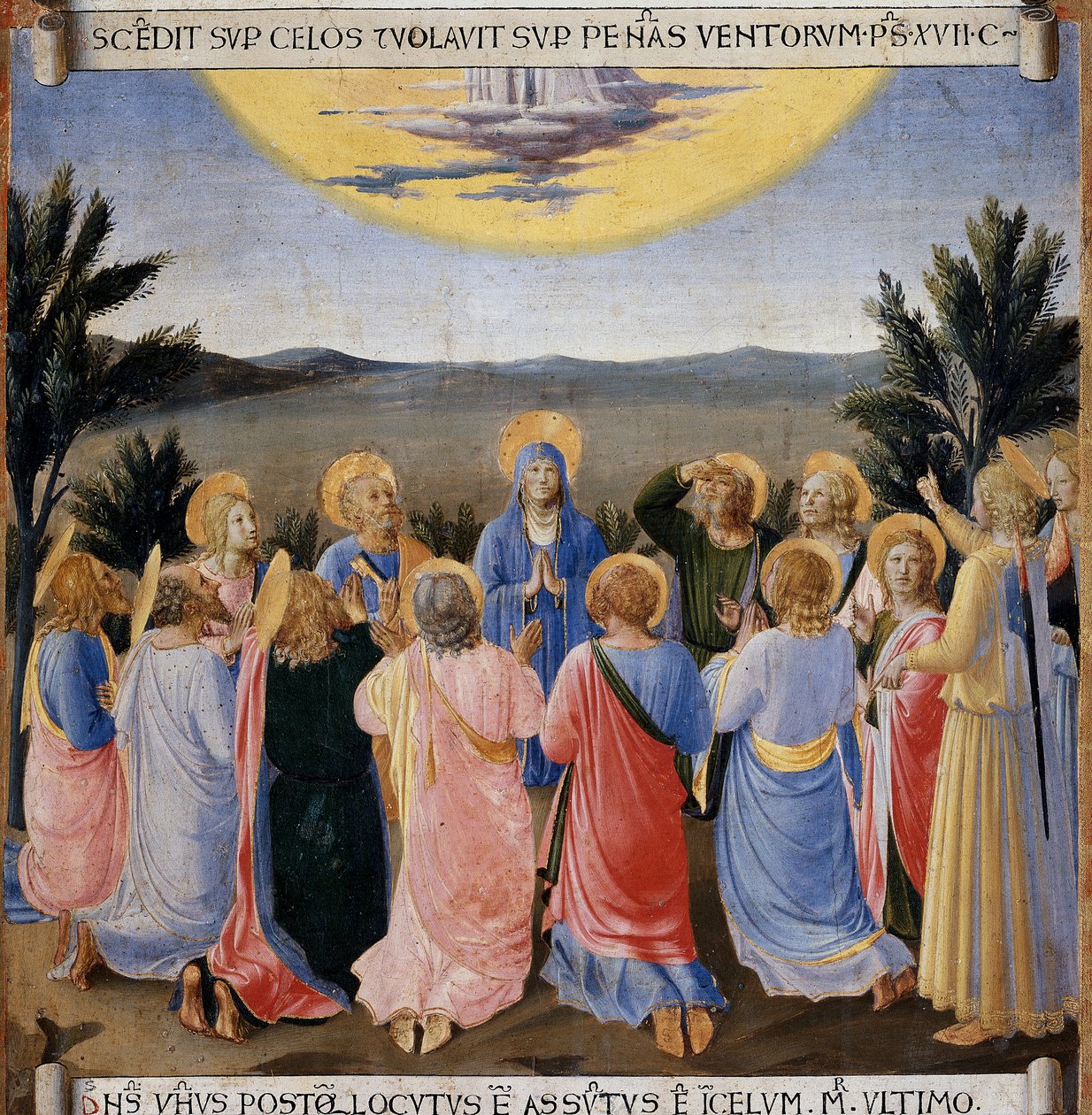 Himmelfarten. Life of Christ, Garderobe av sølv. (Tempera på tre av Fra  Angelico