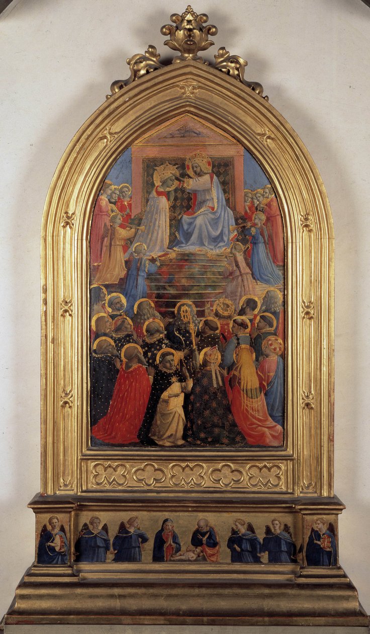 Jomfruens kroning (maleri på tre) av Fra  Angelico