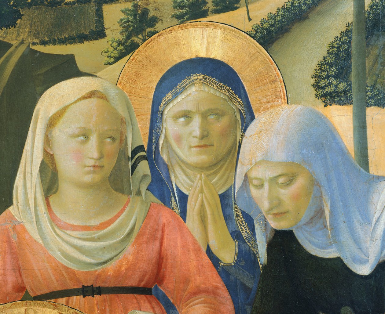 Avsetningen fra korset eller den hellige treenighets altertavle, ca. 1432, av Giovanni da Fiesole kjent som Fra Angelico (1400-ca 1455), tempera på tre av Fra (c.1387 1455) Angelico