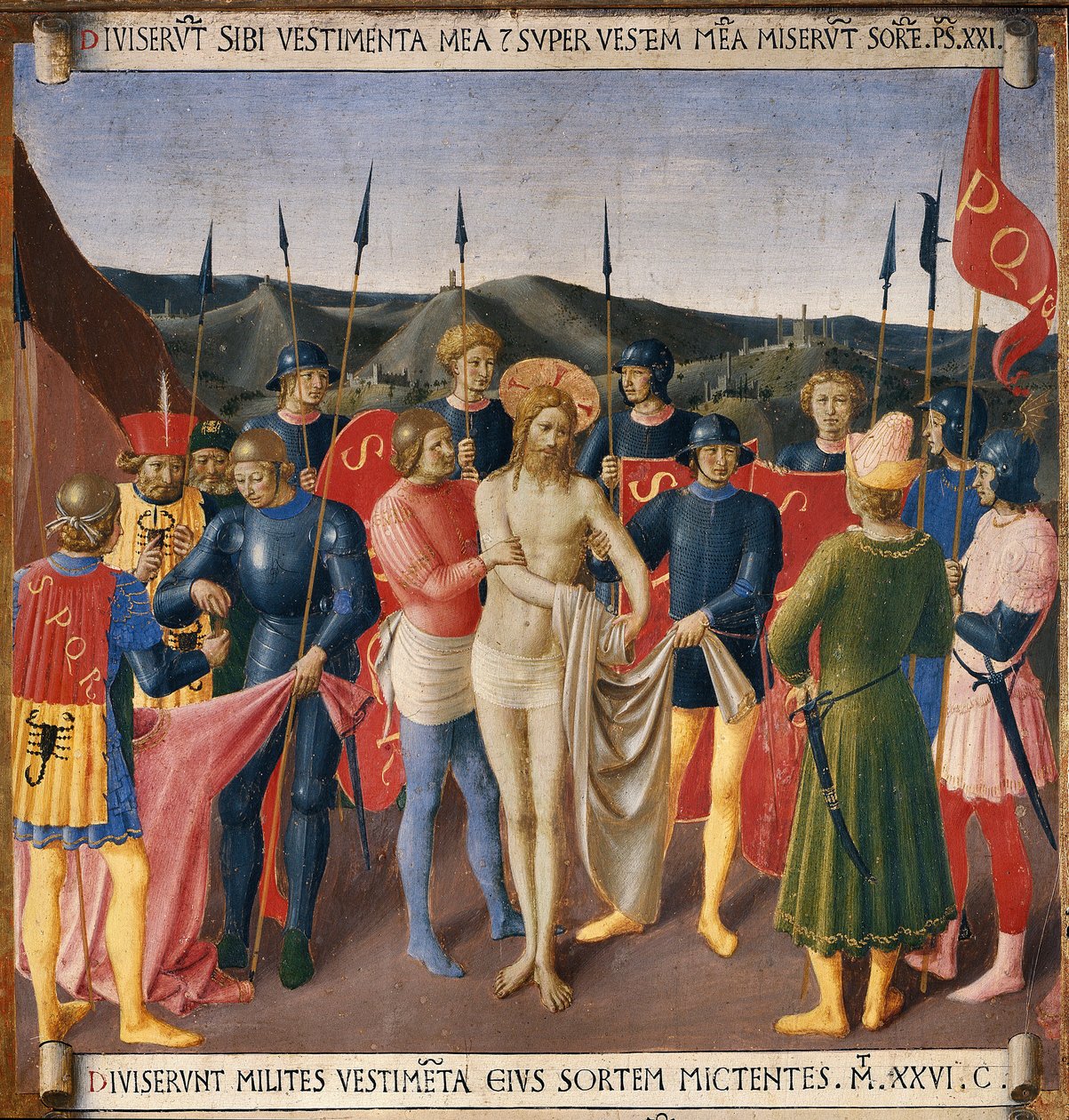 Kristi avkledning. Life of Christ, Armadio degli Argenti. (Tempera på tre av Fra  Angelico