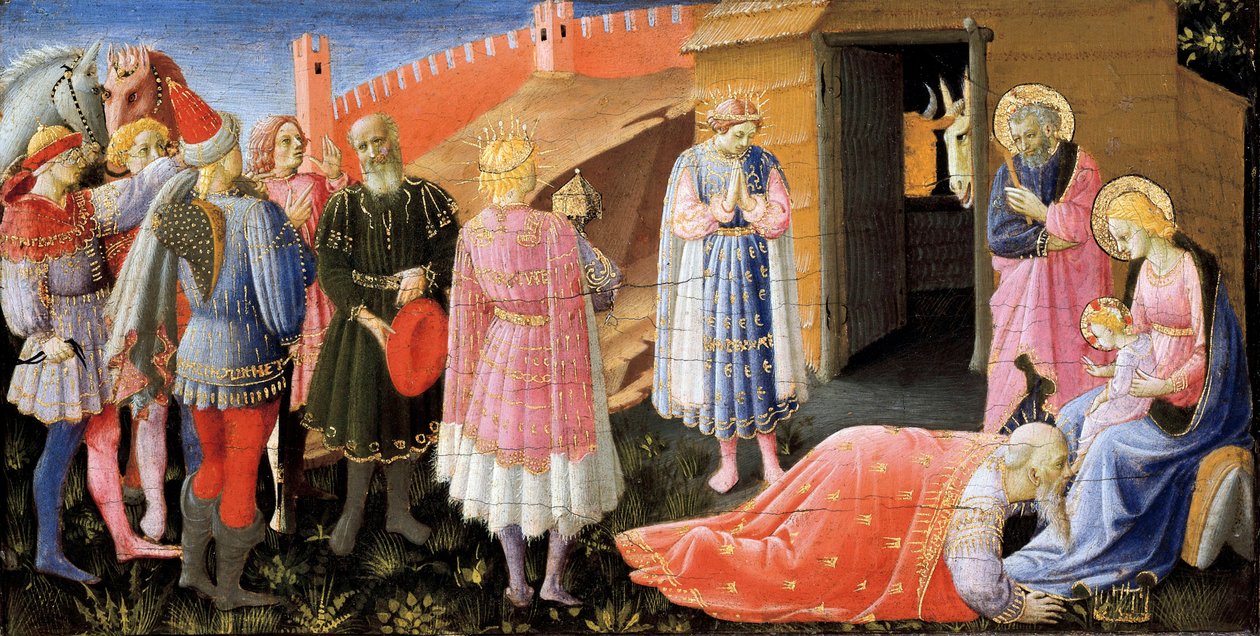 Tilbedelsen av Magi (altertavle), maleri av Fra Angelico, ca. 1440 av Fra  Angelico