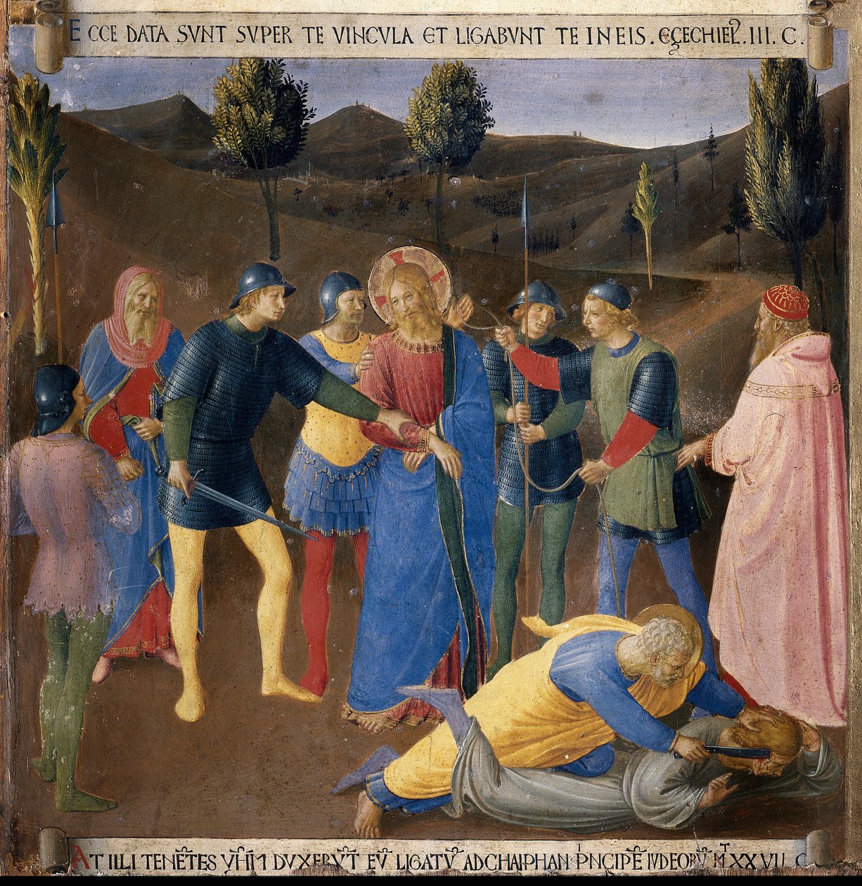Arrestasjonen av Jesus. Life of Christ, Garderobe av sølv. (Tempera på tre av Fra  Angelico