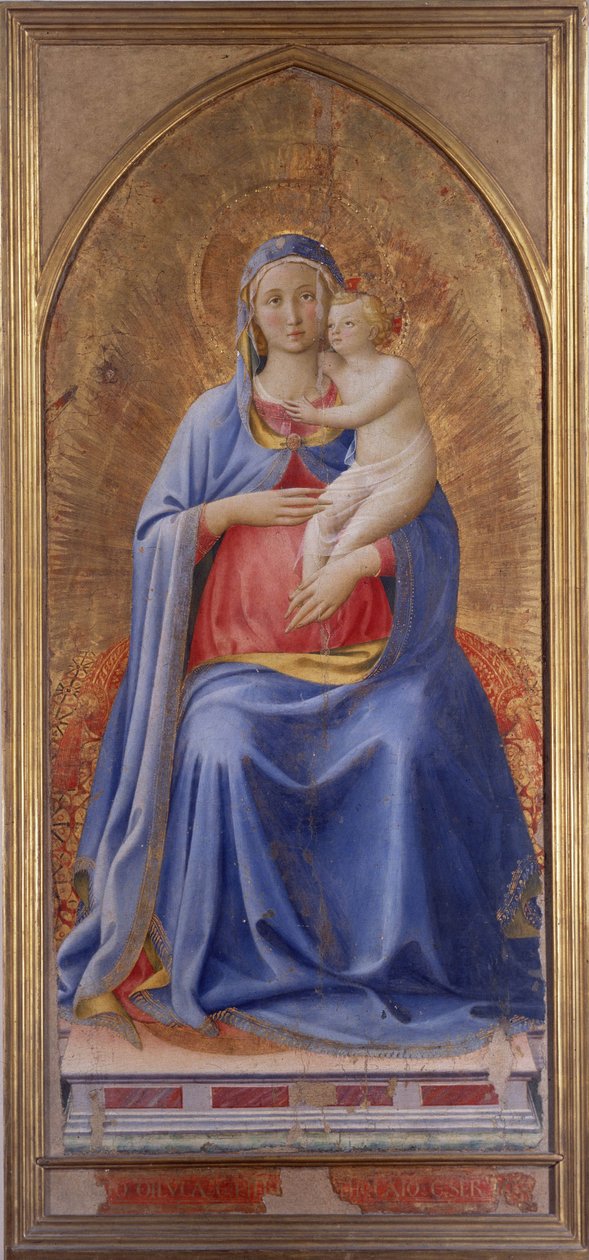 Jomfruen med barn - 1430 av Fra  Angelico