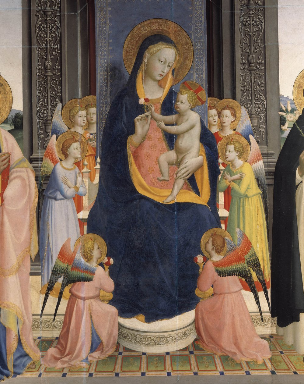 Jomfru med barn og helgener av Fra  Angelico