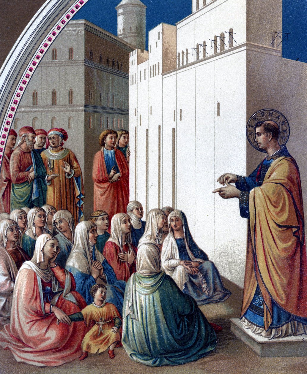 The Preaching of St Stephen, Storbritannia av Fra (c.1400 55) Angelico