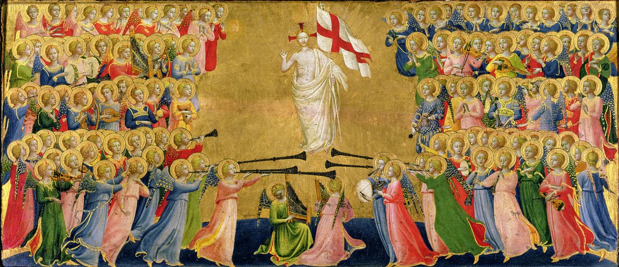 Christ Glorified in the Court of Heaven, 1423-24 (tempera på panel) (for detaljer se 90799) av Fra Angelico