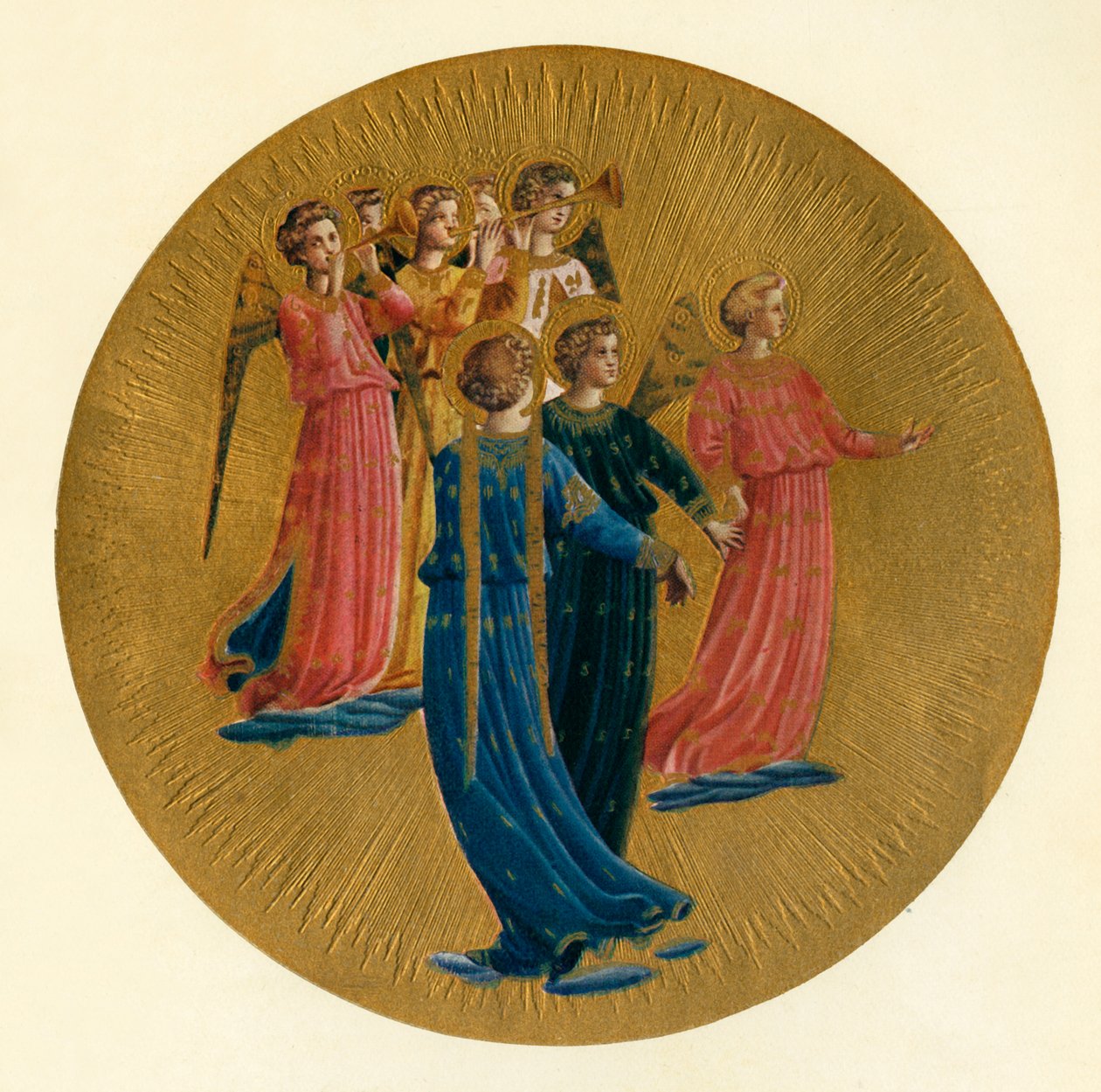 Detalj fra Jomfruens kroning, 1400-tallet, c1909 av Fra Angelico