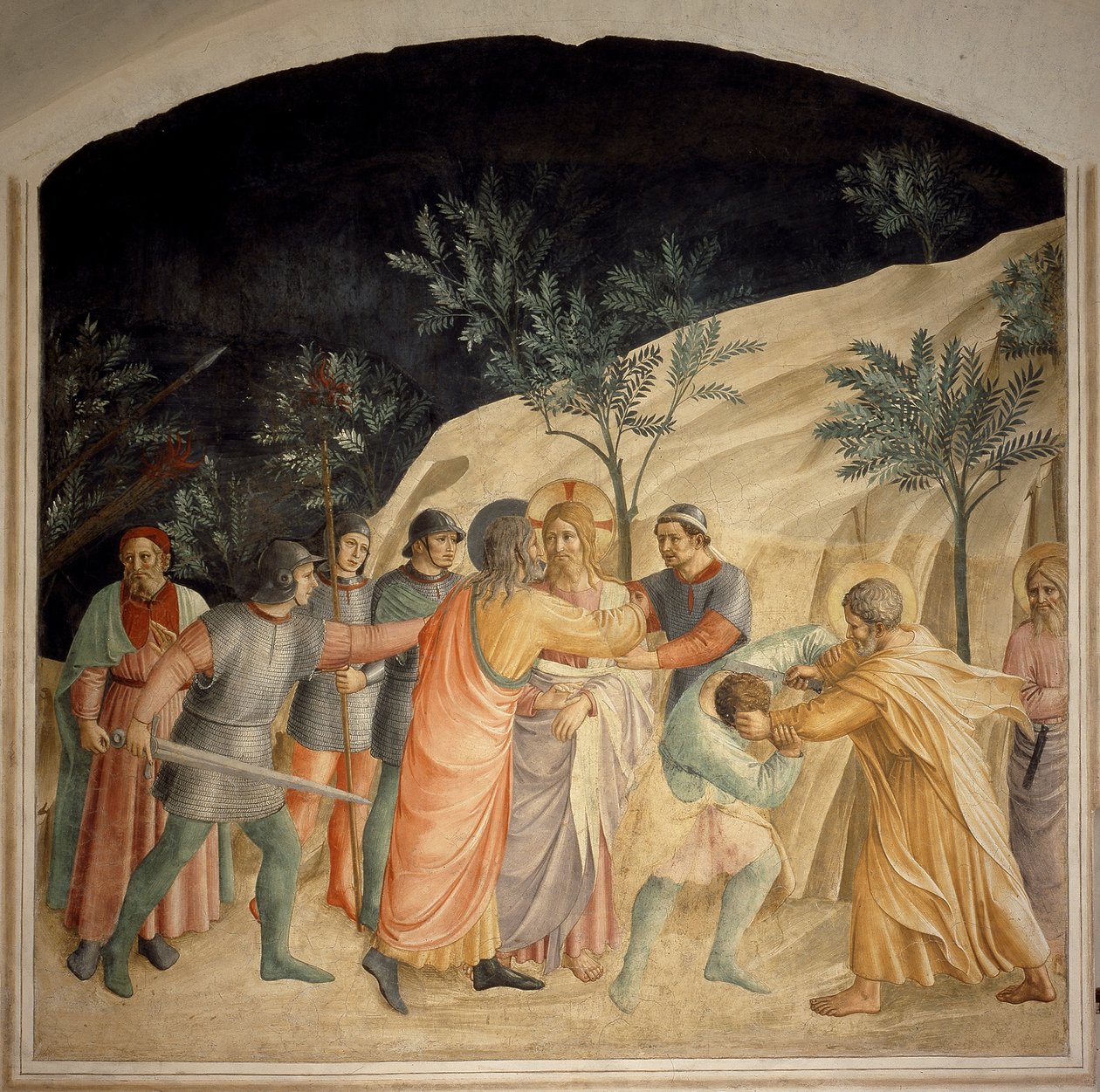 The Kiss of Judas - freske av Guido di Pietro av Fra Angelico