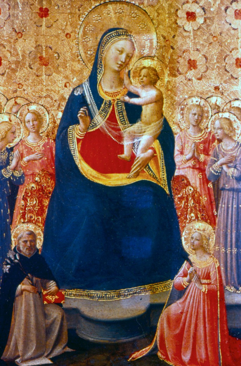 Madonna og barn med hellige, midten av 1400-tallet. av Fra Angelico