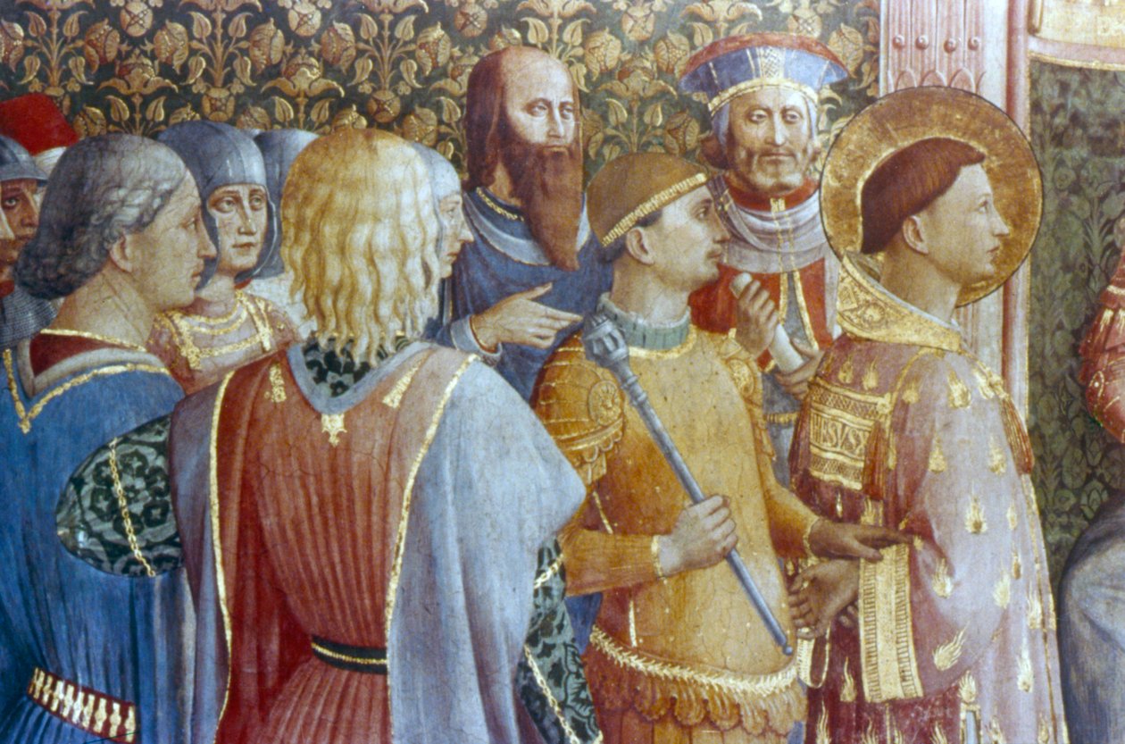 St Laurence før Deciuss tribunal detalj, midten av 1400-tallet. av Fra Angelico