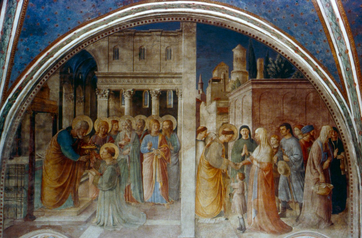 St Peter ordinerer St Stephen Deacon, midten av 1400-tallet av Fra Angelico