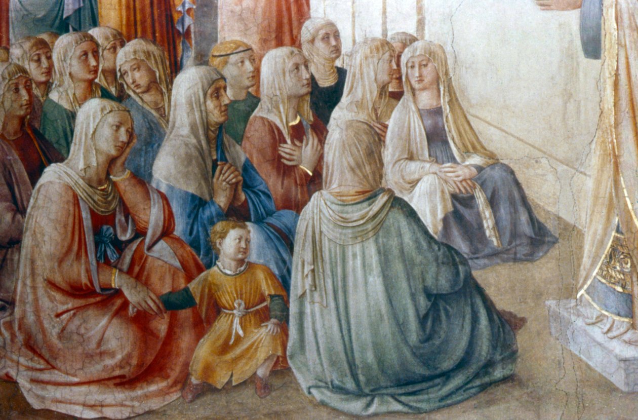 St Stephen Preaching detalj, midten av 1400-tallet av Fra Angelico